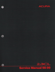 1998-1999 Acura 2.3CL Factory Service Manual Honda Motor Company