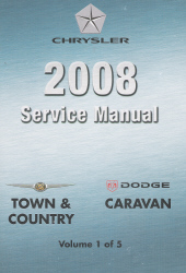 2008 Chrysler Town & Country, Dodge Caravan Shop Manual