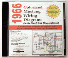 1966 Ford Mustang Colorized Wiring Diagrams CD-ROM ford motor company wiring diagrams 