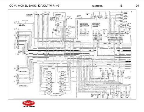 Peterbilt 348 Conventional Models Basic 12 Volt Wiring Diagram Schematic