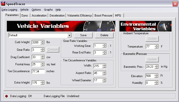 Parameters Dialog