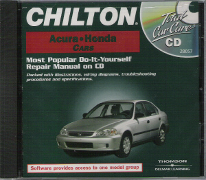 Acura Repair on 1984   2000 Chilton S Acura   Honda Repair Cd Rom