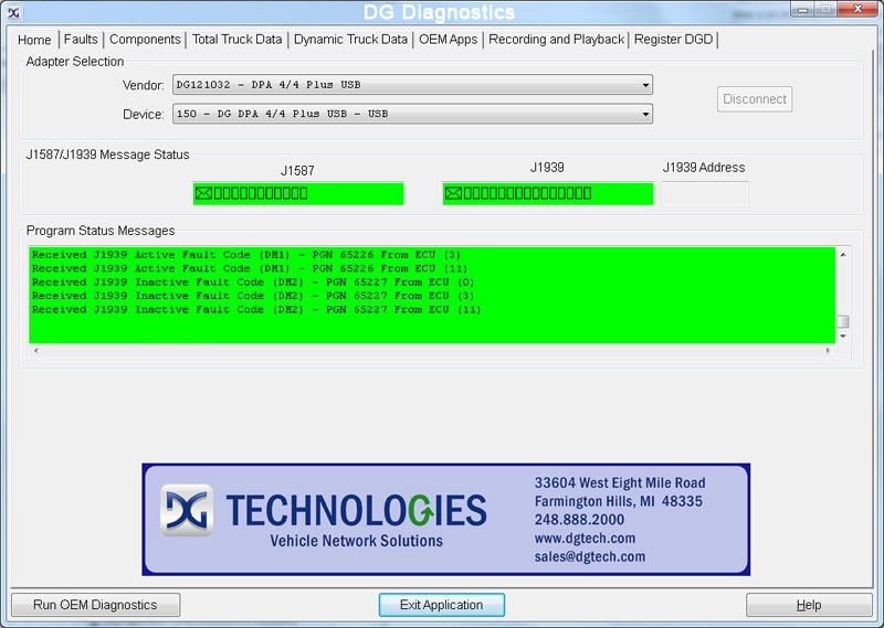 DPA5 Heavy Truck Code Reader Software w/ 6,9 & 16Pin DataLink Adapter (J2534 Flash Capable)
