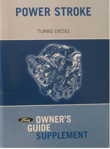 6.0 Powerstroke Owners Manual Supplement