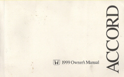 1999 Honda Accord Owner's Manual