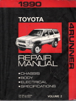 1990 Toyota 4Runner Factory Service Manual Supplement
