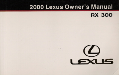 2000 Lexus RX 300 Owner's Manual