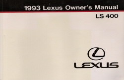 1993 Lexus LS400 Owner's Manual