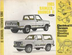 1985 Ford Ranger / Bronco II Electrical and Vacuum Trouble Shooting Manual (EVTM)