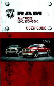 2012 Dodge Ram 1500, 2500, 3500 Owner's Manual Kit