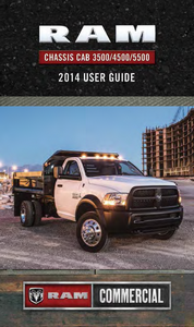 2014 Dodge Ram Chassis Cab 3500, 4500, 5500 Owner's Manual Kit