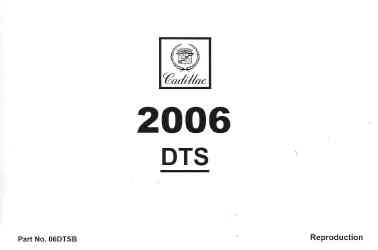 2006 Cadillac DTS Factory Owner's Manual