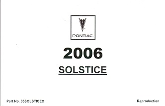 2006 Pontiac Solstice Owner's Manual