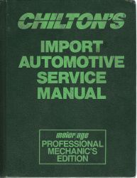 1987 - 1991 Chiltons's Import Auto Service Manual, Shop Edition