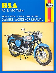 1947 - 1962 BSA A7, A10 Twin Haynes Repair Manual