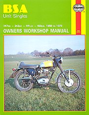 1958 - 1972 BSA Unit Singles Haynes Repair Manual