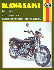 1976 - 1978 Kawasaki Z650, KZ650 Fours Haynes Repair Manual