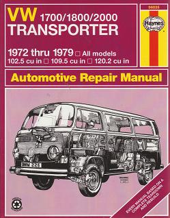1972 - 1979 VW Transporter 1700 / 1800 / 2000 Haynes Repair Manual 