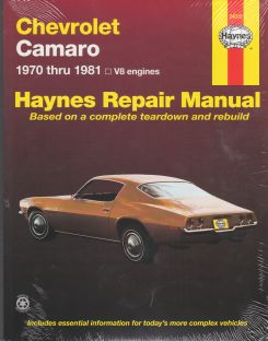 1970 - 1981 Chevrolet Camaro Haynes Repair Manual 