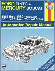 1975 - 1980 Ford, Mercury Pinto and Bobcat Haynes Repair Manual
