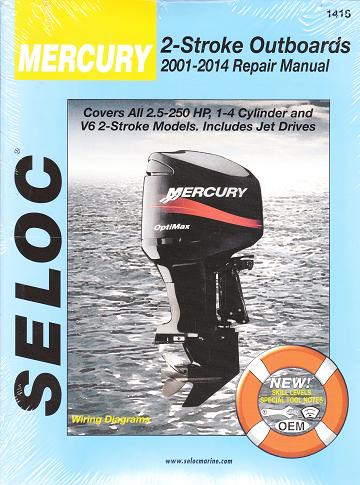 2001 - 2014 MercuryOutboards All 2-Stroke Engines Seloc Repair Manual