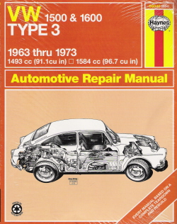 1963 - 1973 VW 1500 & 1600 TYPE 3 Haynes Automotive Repair Manual 