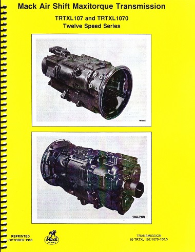 Mack Air Shift Maxitorque Twelve Speed Series Transmission Service Manual