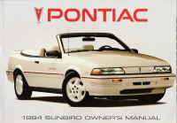 1994 Pontiac Sunbird Owner's Manual