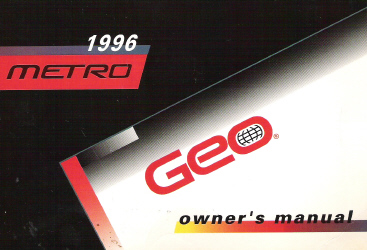 1996 Geo Metro Factory Owner's Manual