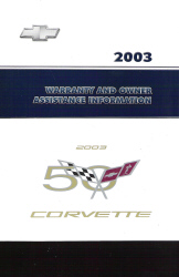 2003 Chevrolet Corvette Factory Owner's Portfolio