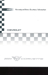 2004 Chevrolet Corvette Factory Owner's Portfolio