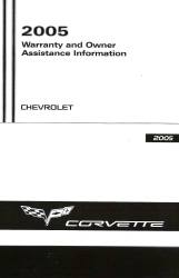 2005 Chevrolet Corvette Factory Owner's Portfolio