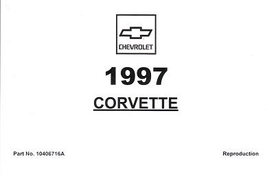 1997 Chevrolet Corvette Factory Owner's Manual