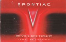 1999 Pontiac Montana Owner's Manual
