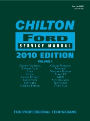 2010 Chilton's Ford Service Manual 2 Volume Set (2008 - 2010 Coverage)