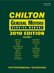 2010 Chilton's General Motors Service Manual 3 Volume Set (2008 - 2010 Coverage)