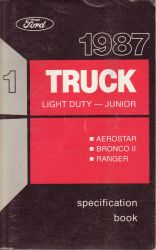 1987 Ford Junior Light Duty Truck - Specification Book