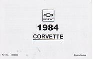 1984 Chevrolet Corvette Factory Owner's Manual