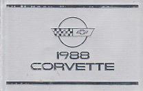 1988 Chevrolet Corvette Factory Owner's Manual