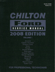 2008 Ford Chilton's Mechanical Service Manual 2 Volume Set (2005 - 2008 Year coverage) - Hardcover