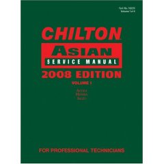 2008 Edition Chilton Asian Service Manual (Acura, Honda, Isuzu) - Volume 1