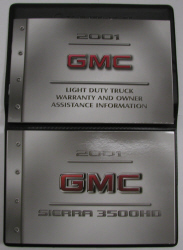 2001 GMC Sierra 3500HD Factory Owner's Portfolio