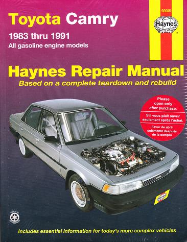 1983 - 1991 Toyota Camry Haynes Repair Manual