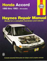 1990 - 1993 Honda Accord Haynes Repair Manual 
