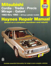 1983 - 1993 Mitsubishi Cordia Tredia Precis Mirage Galant Haynes Repair Manual