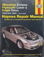 1990 - 1994 Mitsubishi Eclipse Plymouth Laser, Talon Haynes Manual