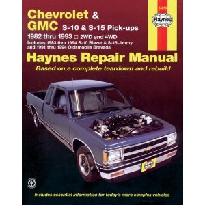 1983 - 1994 Chevy S10/S15 Blazer & Pickup, Jimmy & Bravada Haynes Manual