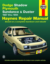 1987 - 1994 Dodge Shadow, Sundance, Duster Haynes Repair Manual
