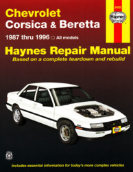 1987 - 1996 Chevrolet Corsica & Beretta Haynes Repair Manual 