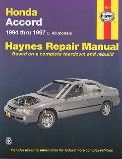 1994 - 1997 Honda Accord All Models Haynes Repair Manual 